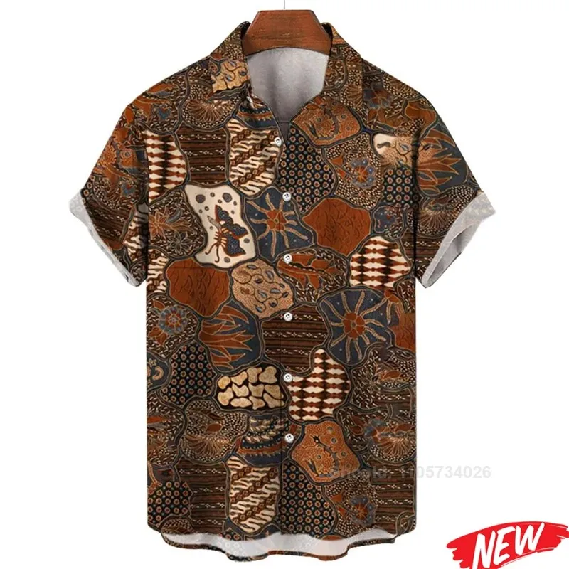 Vintage Hawaiian Floral Shirt - Винтажная гавайская рубашка с 3D-принтом и