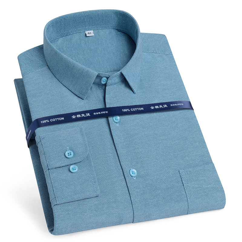 Oxford Cotton Casual Shirt Business - Рубашка мужская оверсайз из ткани Оксфорд,