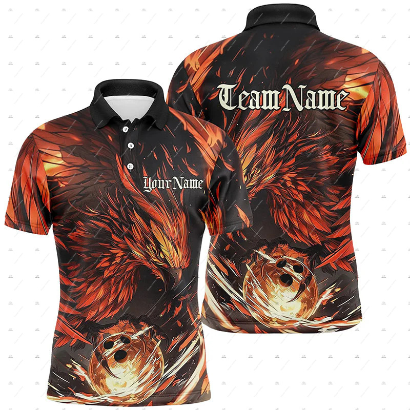 Short Sleeve Bowling Shirt Retro - Футболка-поло с коротким рукавом в стиле
