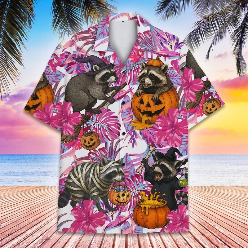 Vintage Hawaiian Floral Shirt - Мужская летняя гавайская рубашка с принтом