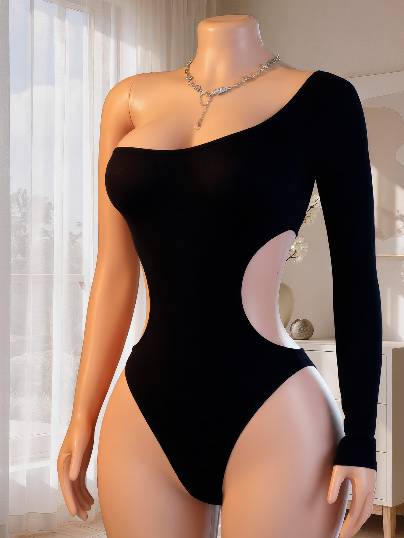 Underwear - Женское боди с одним плечом, длинным