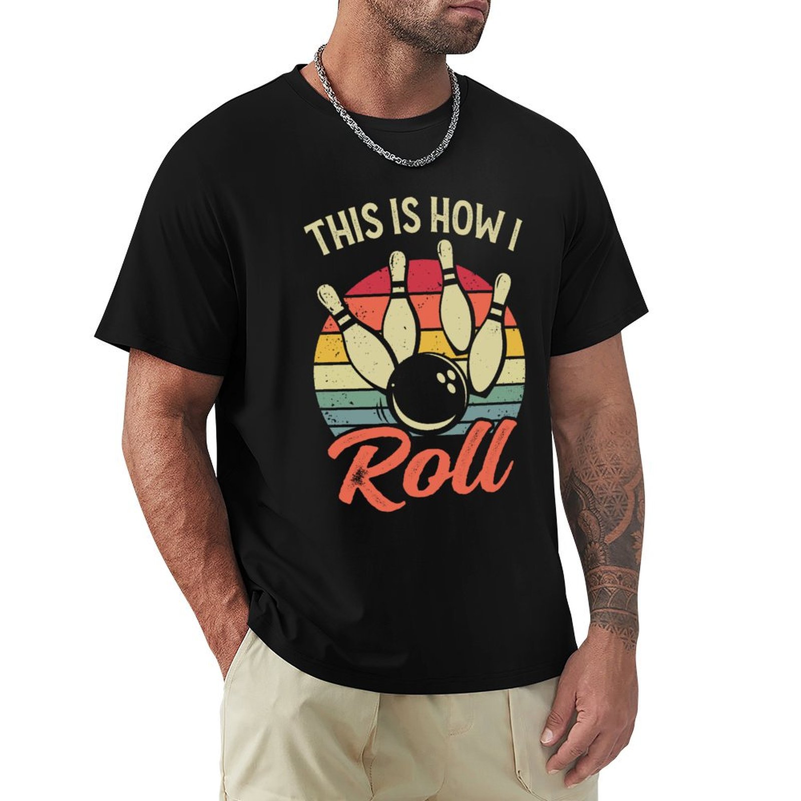 Short Sleeve Bowling Shirt Retro - Вот как я живу: ретро-футболка для