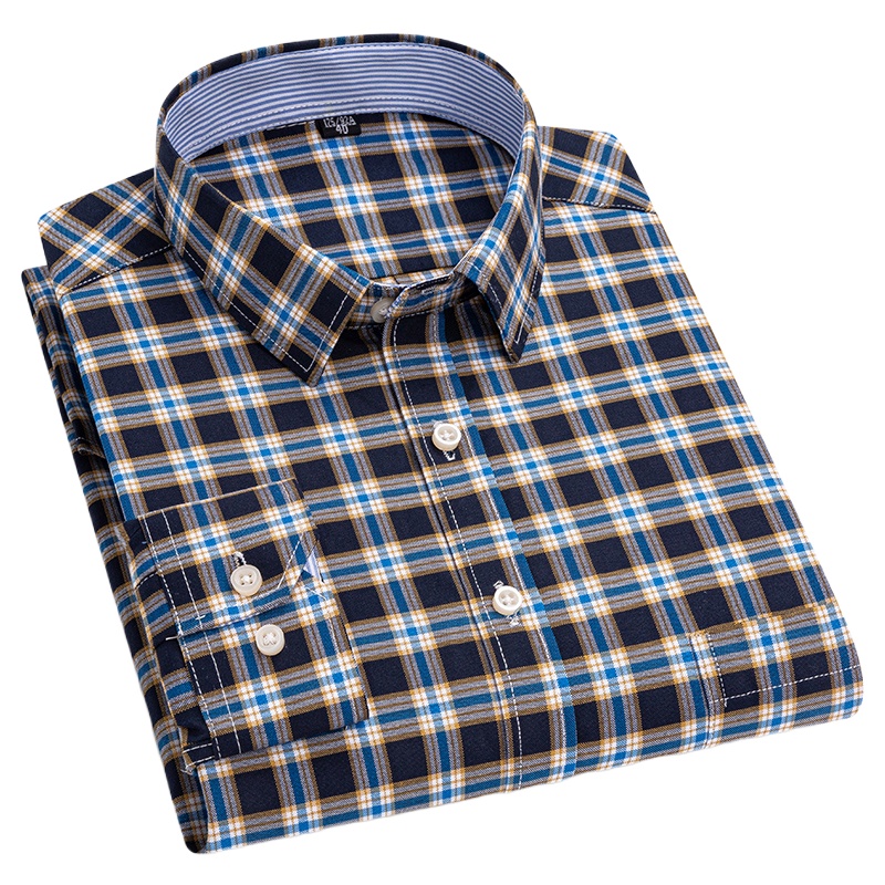 Oxford Cotton Casual Shirt Business - Мужская социальная рубашка из чистого хлопка