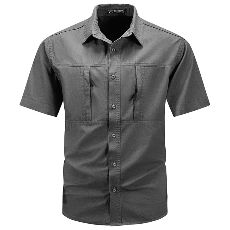 Tactical Military Shirt Cargo - Мужская тактическая рубашка с короткими рукавами,