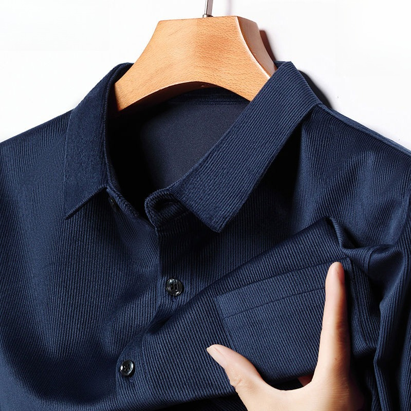 Corduroy Button Up Shirt Men - Вельветовая мужская рубашка с длинным рукавом