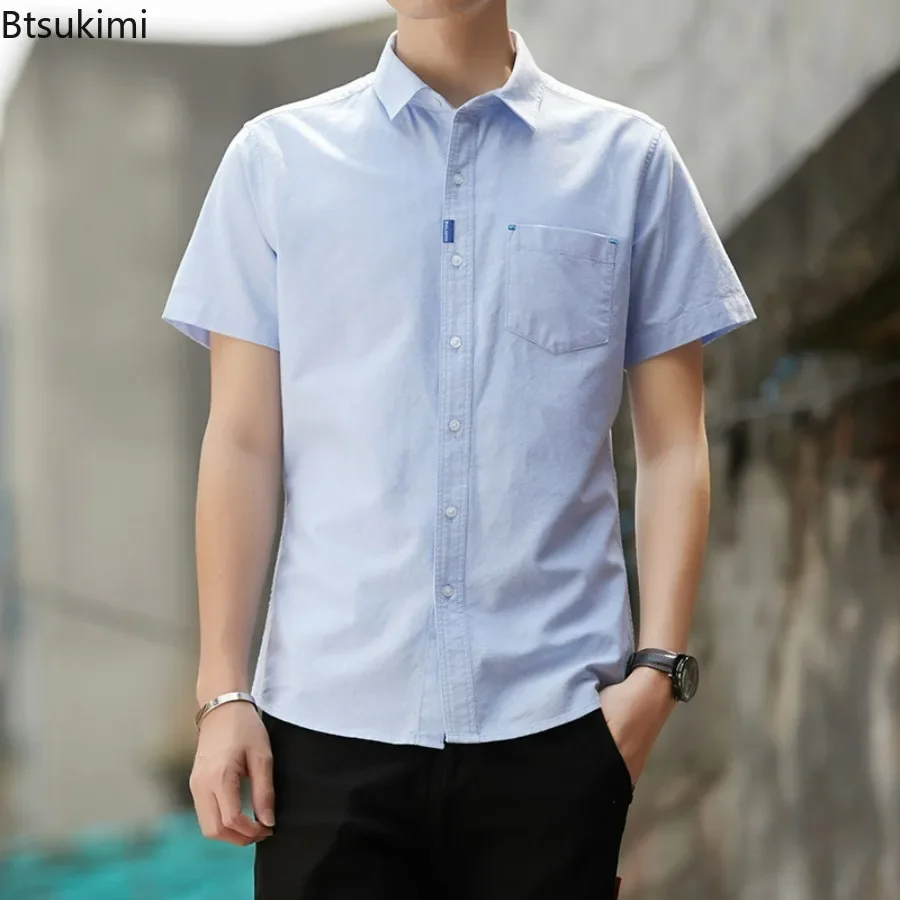 Oxford Cotton Casual Shirt Business - 2026 Мужские повседневные рубашки из 100%
