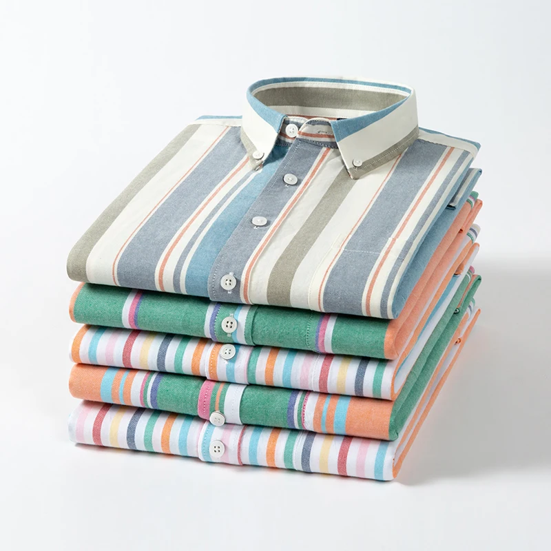 Oxford Cotton Casual Shirt Business - 2025 рубашки-оксфорды из 100% хлопка, повседневные