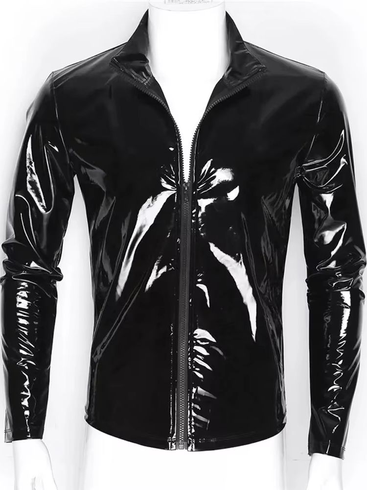 Jackets - Куртка-футболка из ПВХ с эффектом мокрой