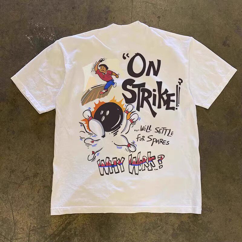Short Sleeve Bowling Shirt Retro - Футболка унисекс с коротким рукавом в