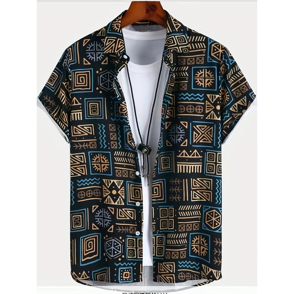 Vintage Hawaiian Floral Shirt - Дышащая тонкая ткань, мужская гавайская рубашка