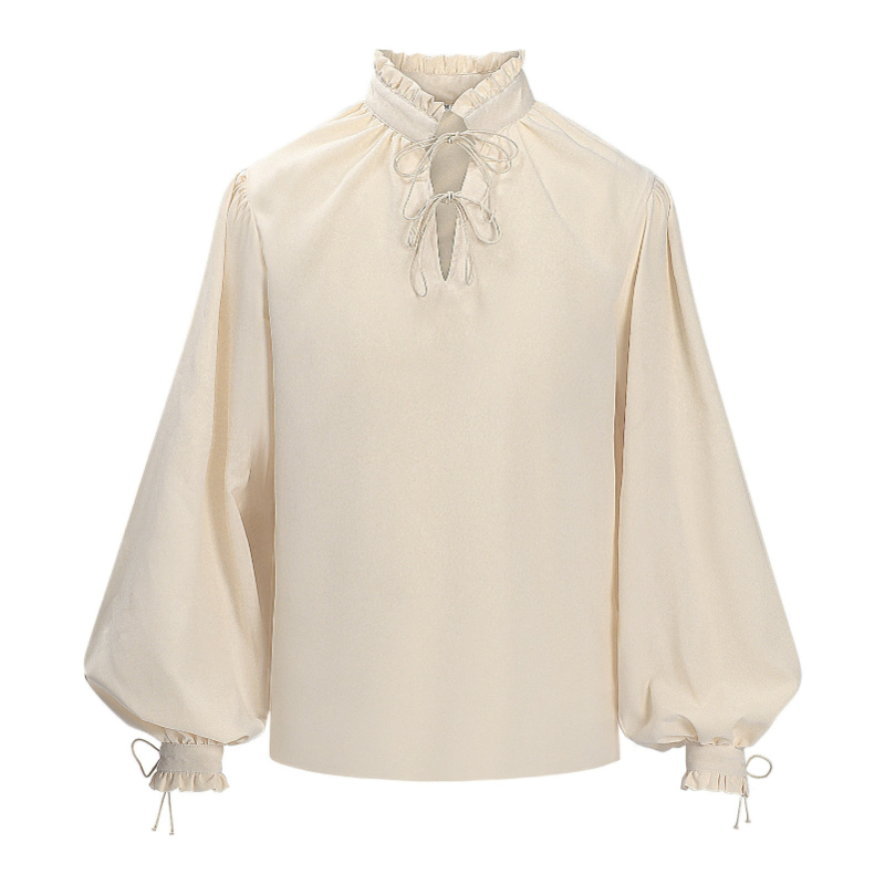 Medieval Gothic Lace Up Pirate Shirt - Рубашка в стиле средневекового пирата для