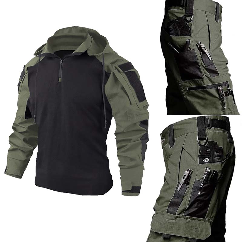 Tactical Military Shirt Cargo - Тактический военный комплект формы: дышащая рубашка-жабо
