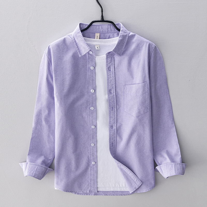 Oxford Cotton Casual Shirt Business - Новая стильная брендовая хлопковая рубашка с