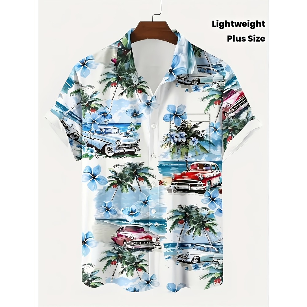 Vintage Hawaiian Floral Shirt - Мужские винтажные гавайские рубашки с принтом