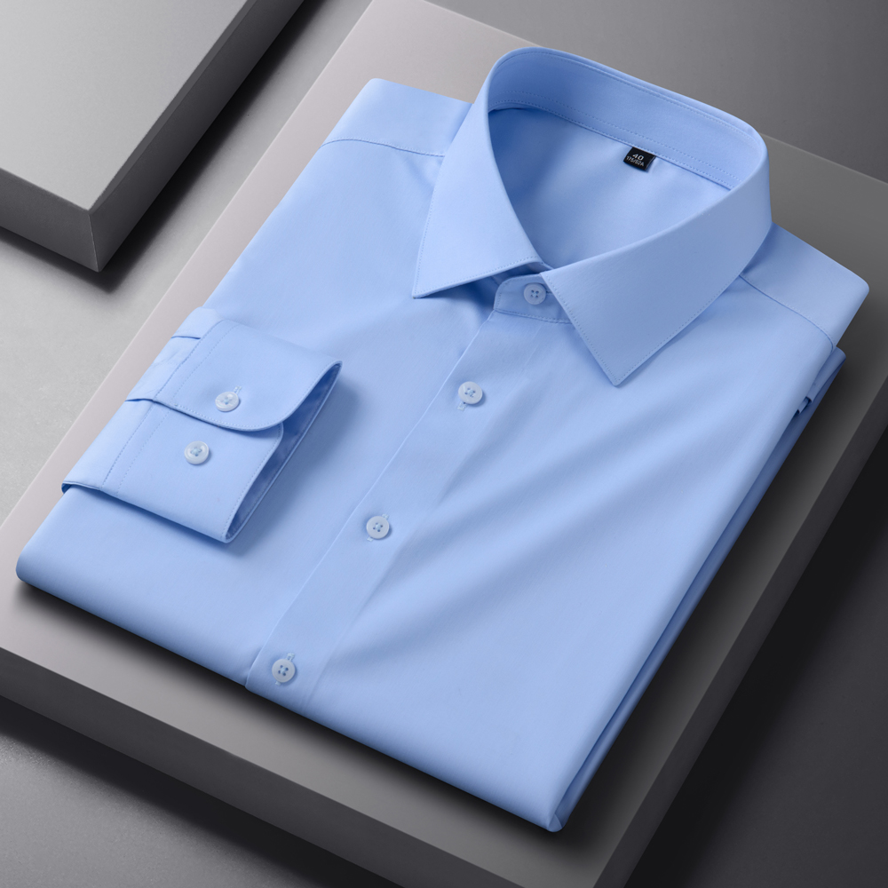 Breathable Bamboo Fiber Shirt Non Iron - Мужская деловая повседневная рубашка с длинным