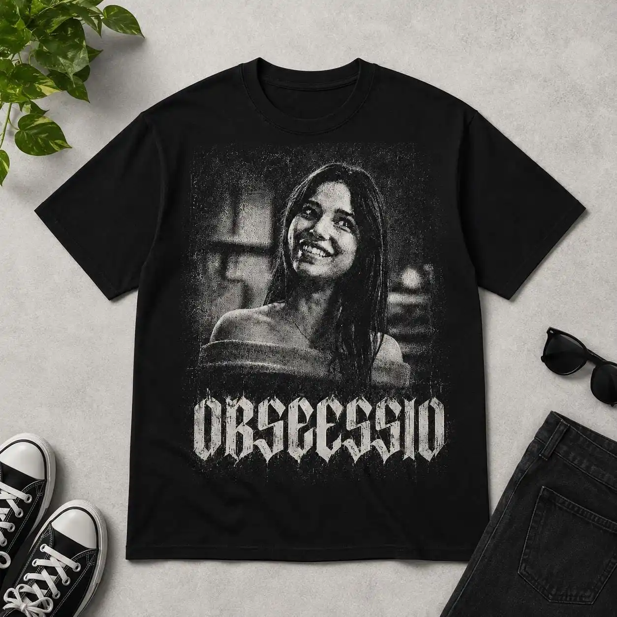 Acid Wash Vintage Graphic T Shirt - Винтажная футболка с эффектом кислотной стирки,