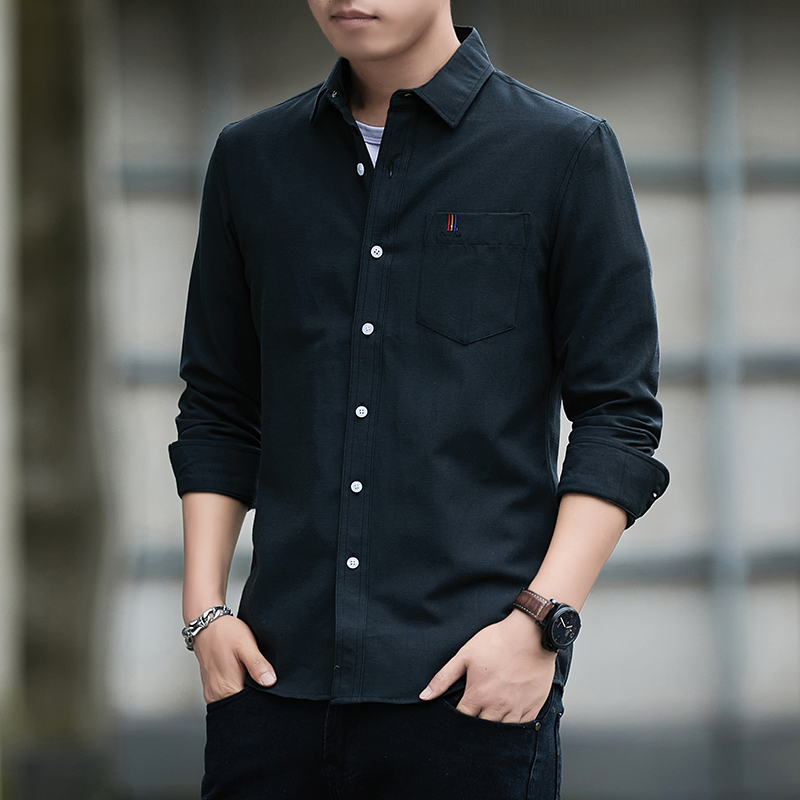 Mens Linen Shirt Long Sleeve - Спортивная куртка с длинными рукавами, мужские