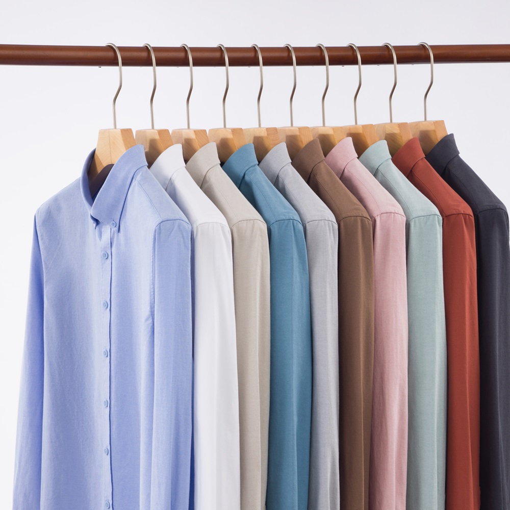 Mandarin Collar Formal Shirt Slim Fit - Новая мужская рубашка Оксфорд 2026 года