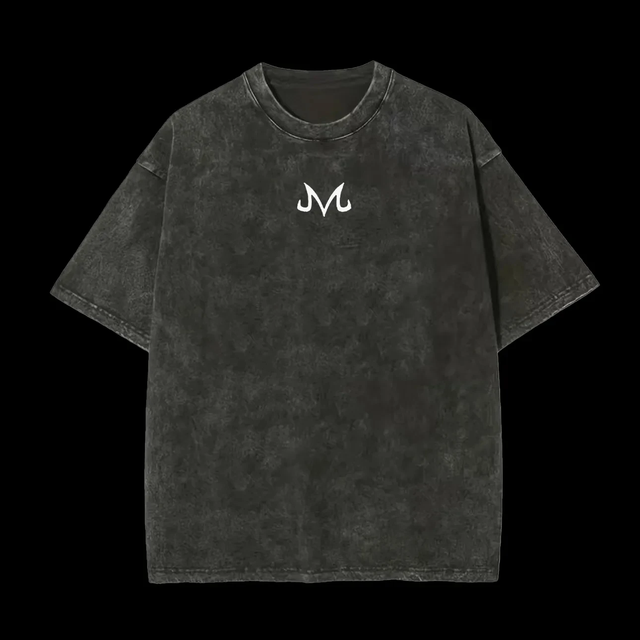 Acid Wash Vintage Graphic T Shirt - Футболка Majin M с логотипом, мужская,