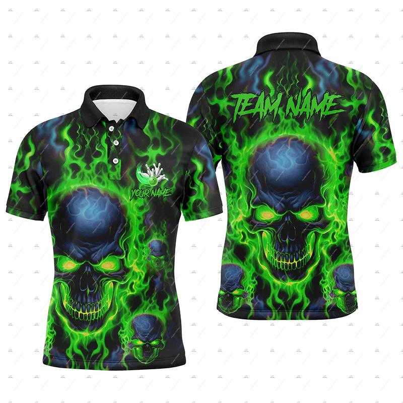 Short Sleeve Bowling Shirt Retro - Футболка-поло с коротким рукавом в стиле
