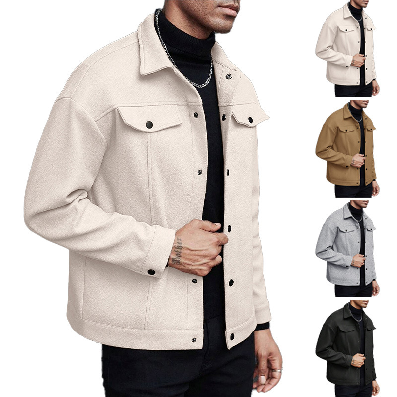 Jackets - Мужская рабочая куртка из шерстяной смеси