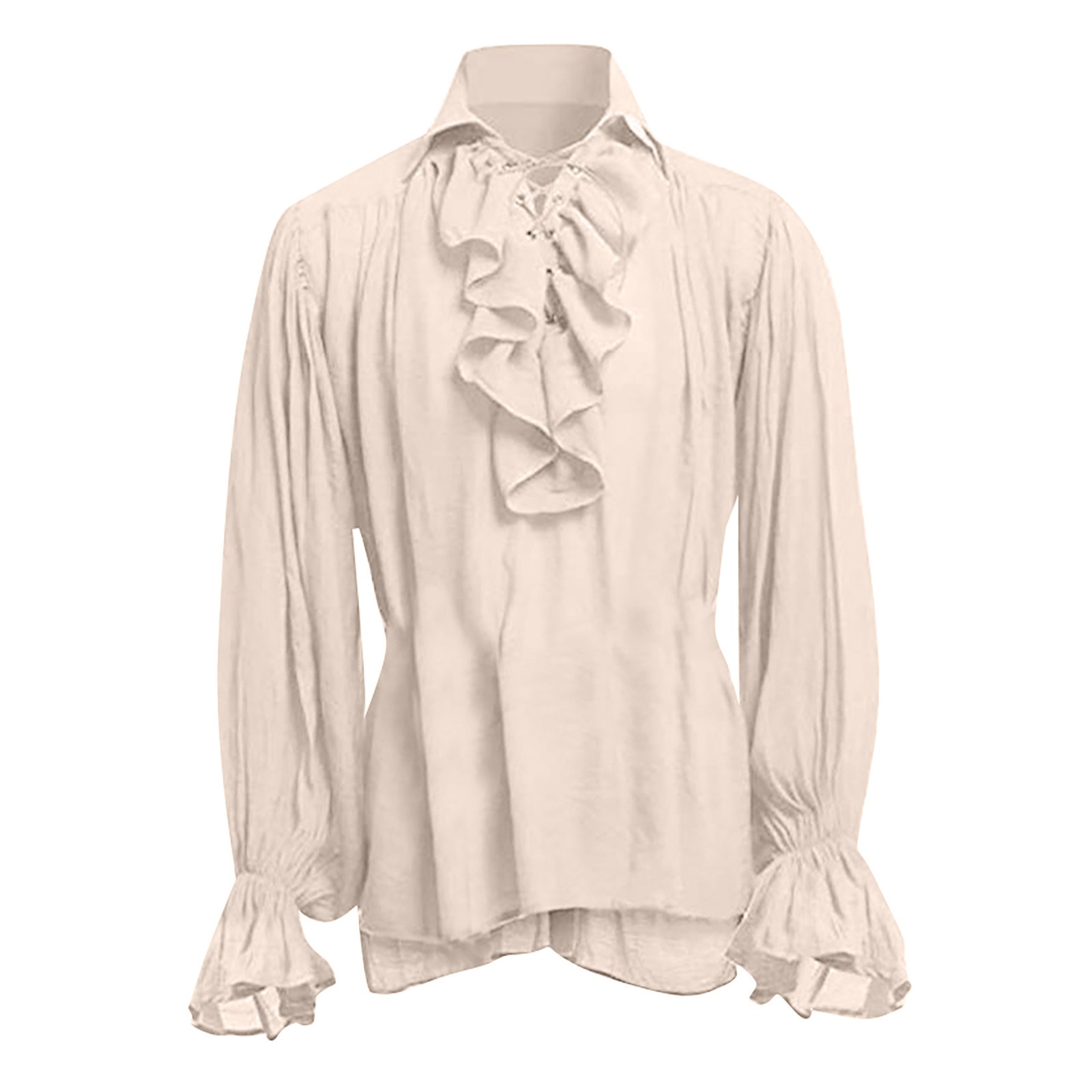 Medieval Gothic Lace Up Pirate Shirt - Мужская пиратская рубашка на шнуровке на