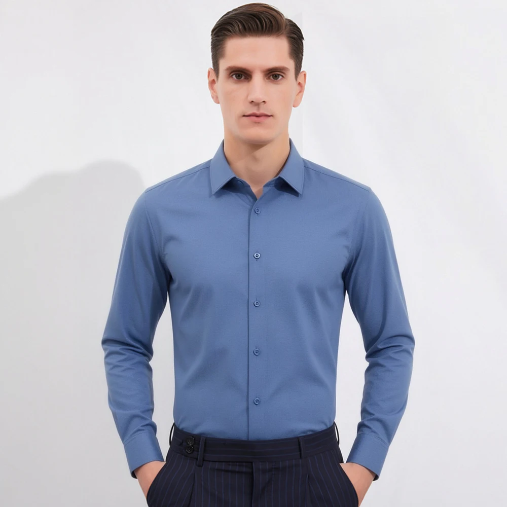 Breathable Bamboo Fiber Shirt Non Iron - Мужская рубашка с длинным рукавом, похожая