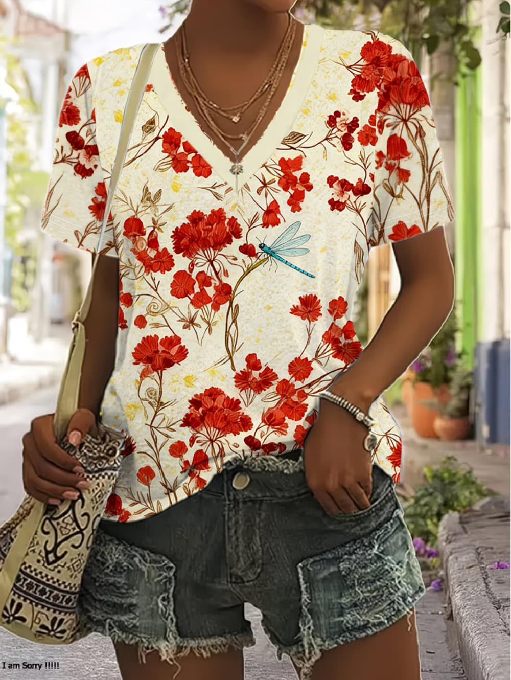 Vintage Hawaiian Floral Shirt - Летняя женская футболка с цветочным принтом,