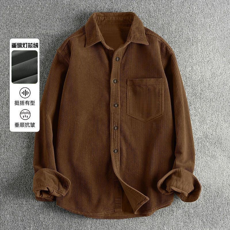Осенние мужские вельветовые ру – обзор и цена Corduroy Button Up Shirt Men