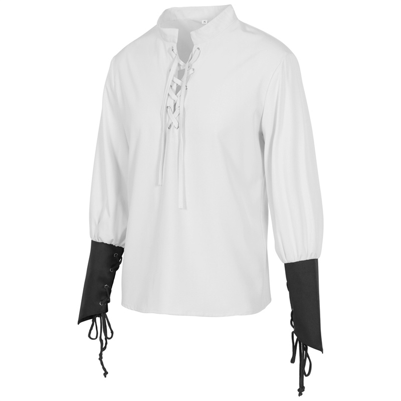 Мужская средневековая пиратска – обзор и цена Medieval Gothic Lace Up Pirate Shirt