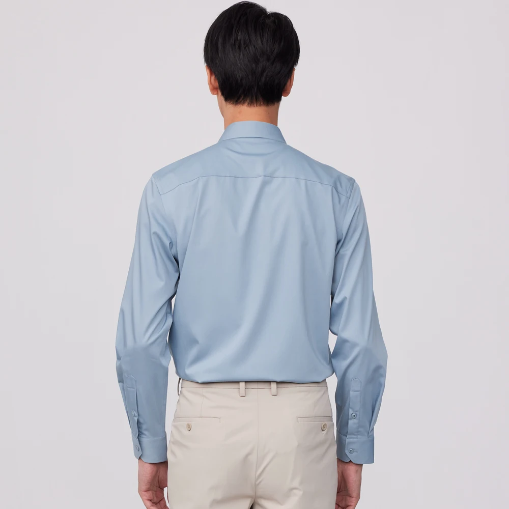Мужская деловая рубашка без ка – обзор и цена Breathable Bamboo Fiber Shirt Non Iron