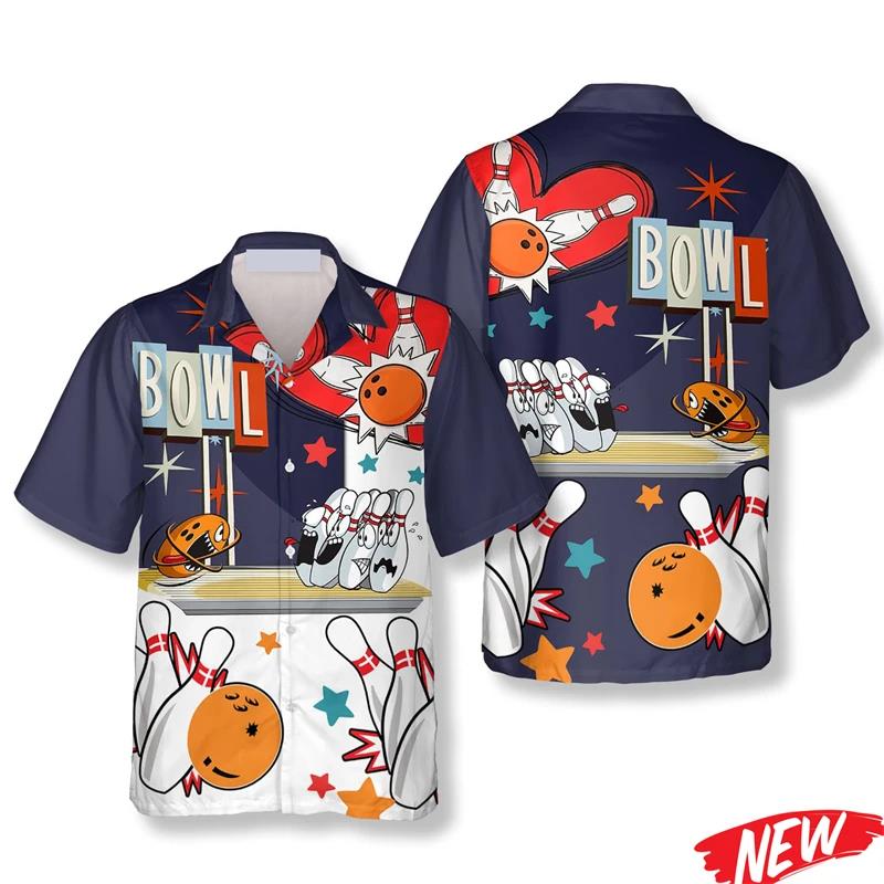 Классическая гавайская рубашка – обзор и цена Short Sleeve Bowling Shirt Retro