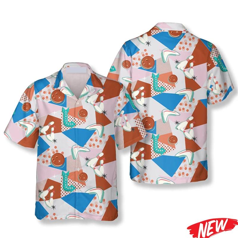 Классическая гавайская рубашка – обзор и цена Short Sleeve Bowling Shirt Retro