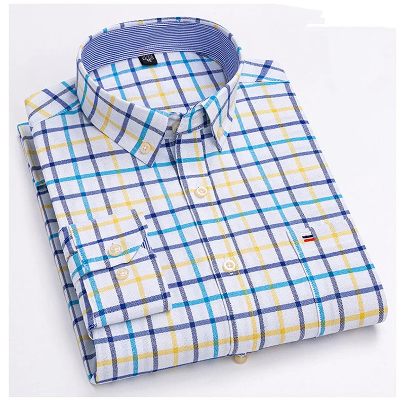 Рубашка мужская с длинным рука – обзор и цена Oxford Cotton Casual Shirt Business