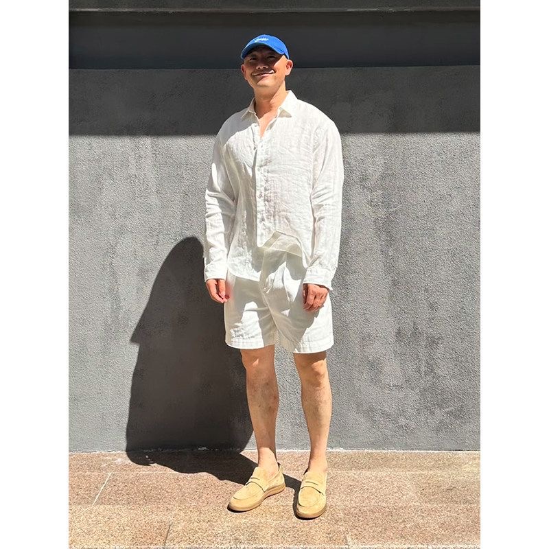 Легкий люксовый комплект для м – обзор и цена Mens Linen Shirt Long Sleeve