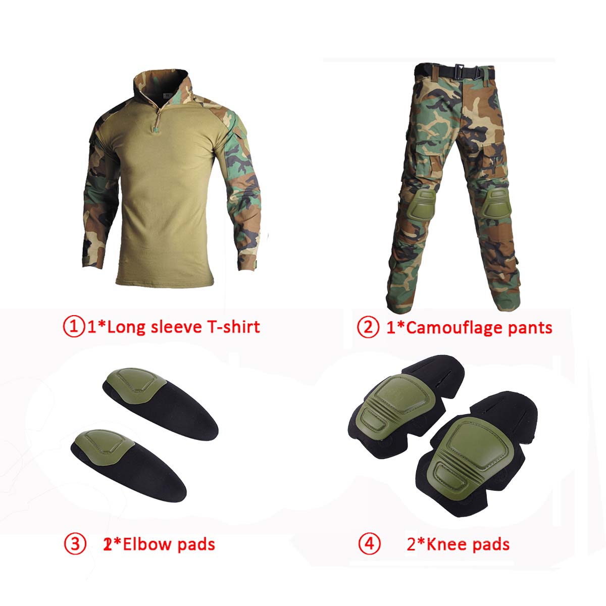Камуфляжный тактический костюм – обзор и цена Tactical Military Shirt Cargo