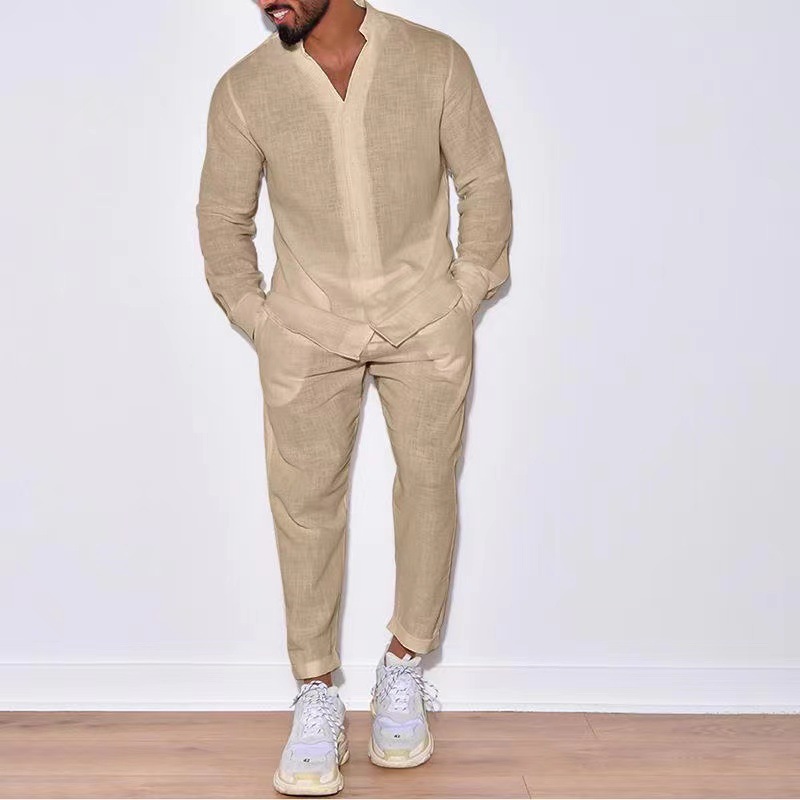 Мужские комплекты, льняной вес – обзор и цена Mens Linen Shirt Long Sleeve