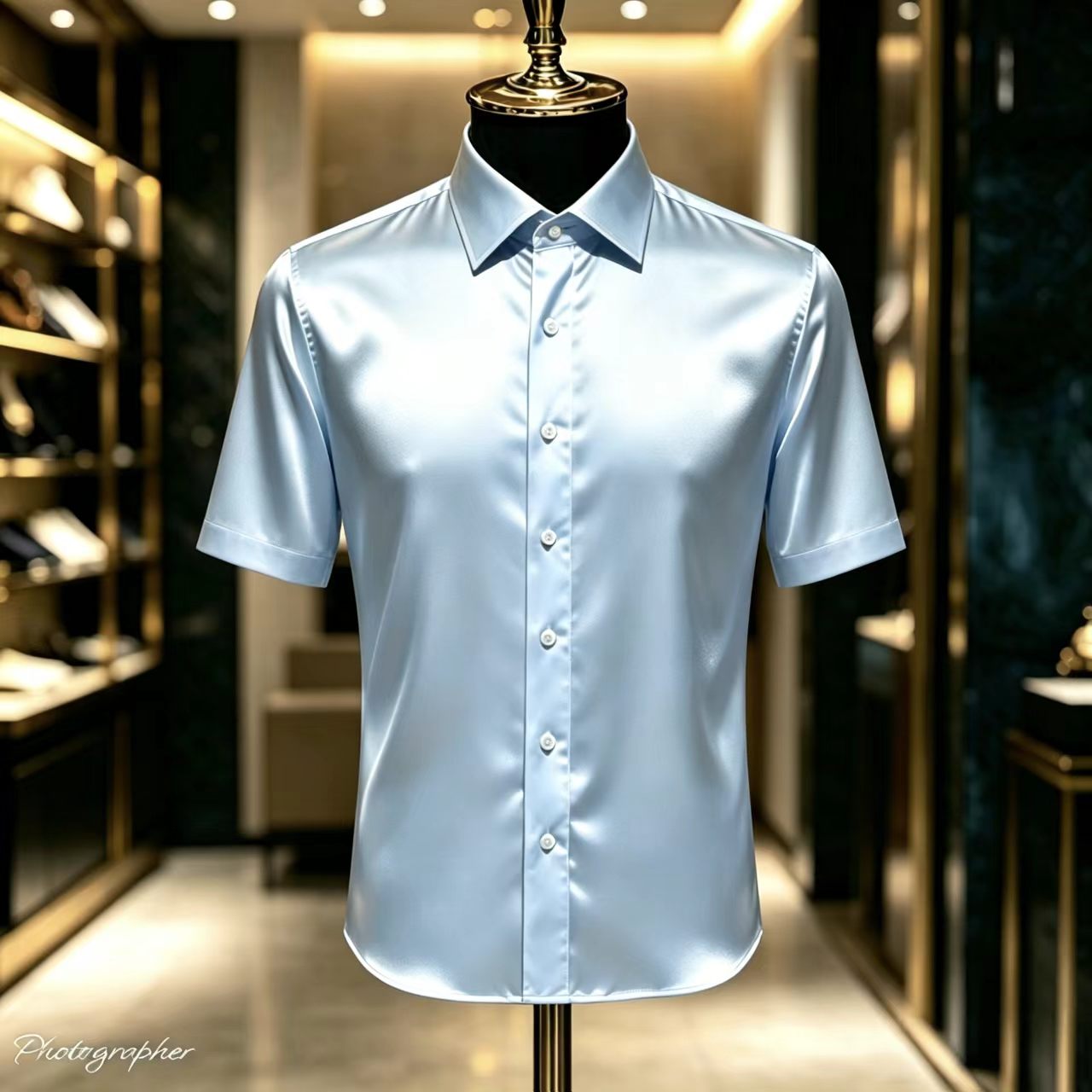 Мужская однотонная атласная ру – обзор и цена Mens Satin Silk Dress Shirt