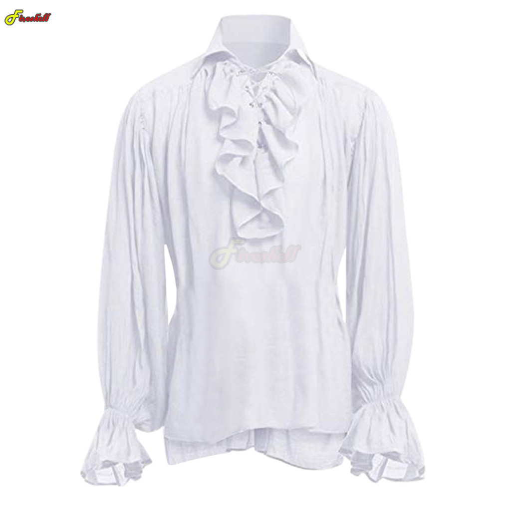 Мужская рубашка с завязкой на  – обзор и цена Medieval Gothic Lace Up Pirate Shirt