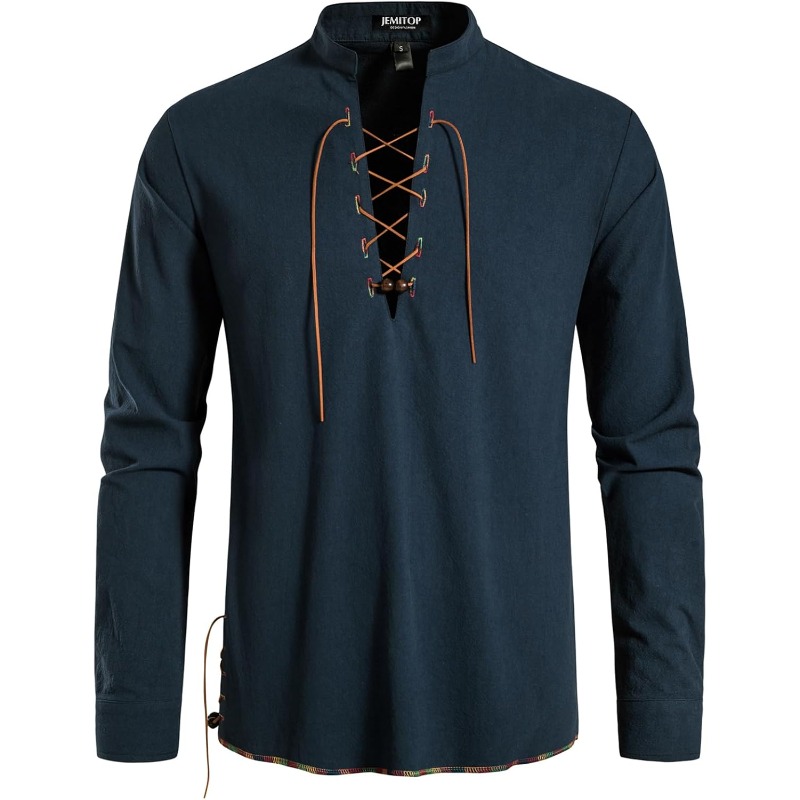 Мужская пиратская рубашка вики – обзор и цена Medieval Gothic Lace Up Pirate Shirt
