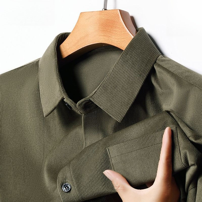 Вельветовая мужская рубашка с  – обзор и цена Corduroy Button Up Shirt Men