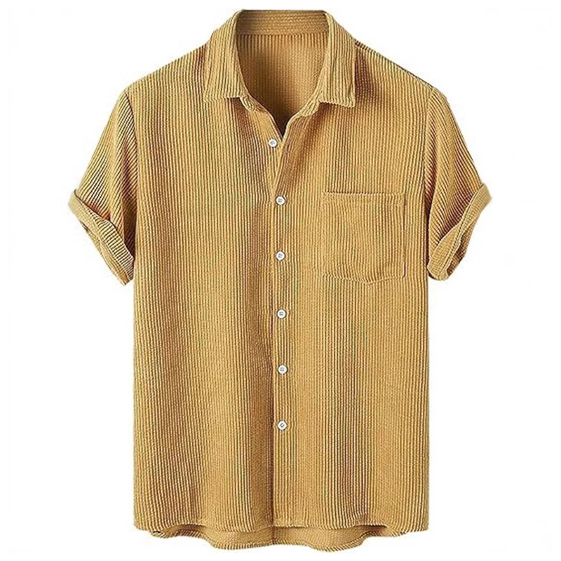 2026 весна-лето повседневные м – обзор и цена Corduroy Button Up Shirt Men