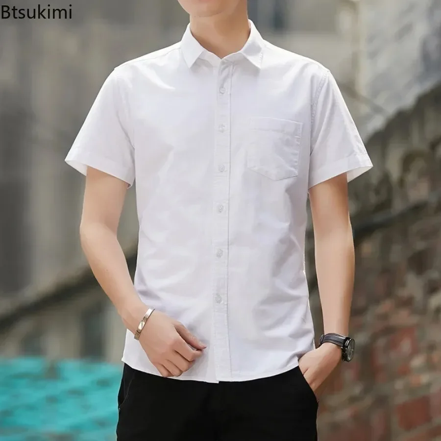 2026 Мужские повседневные руба – обзор и цена Oxford Cotton Casual Shirt Business