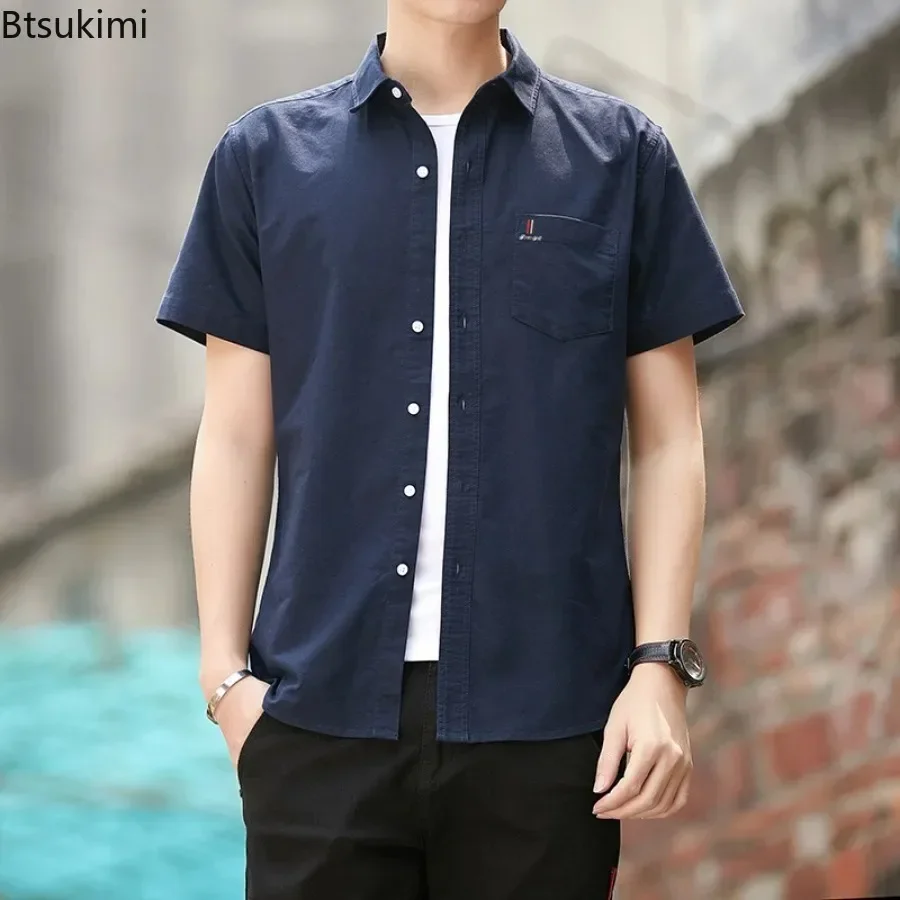 2026 Мужские повседневные руба – обзор и цена Oxford Cotton Casual Shirt Business