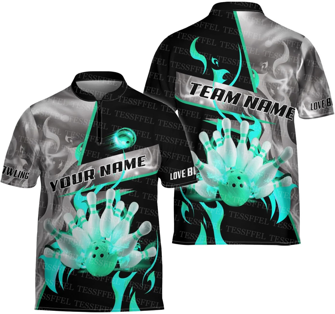 Пользовательское имя граффити  – обзор и цена Short Sleeve Bowling Shirt Retro