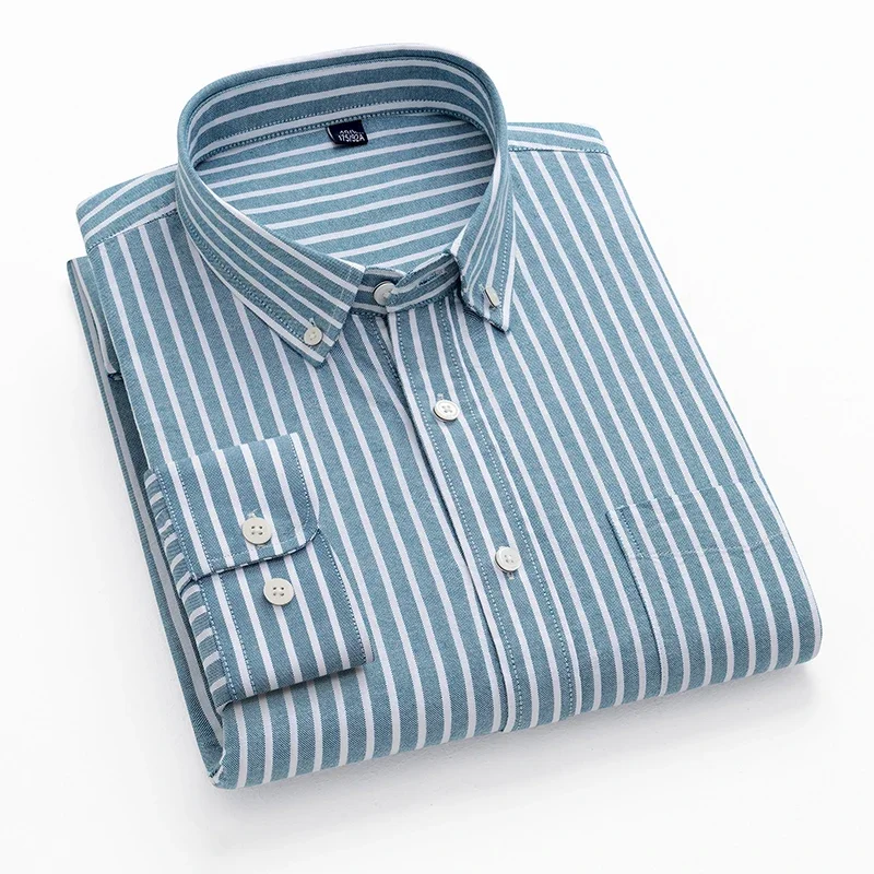 2025 рубашки-оксфорды из 100%  – обзор и цена Oxford Cotton Casual Shirt Business