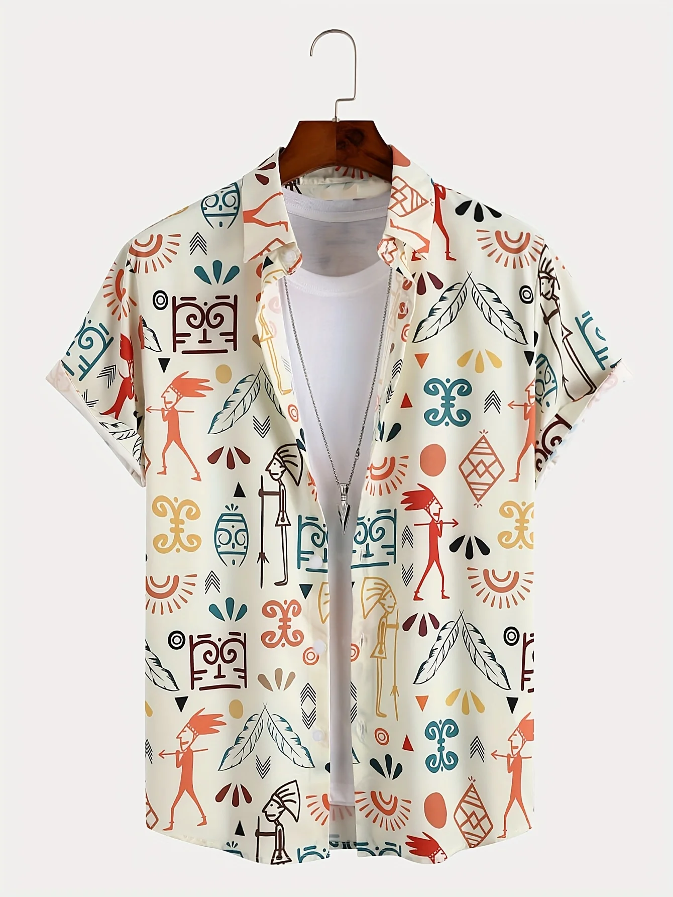 Дышащая тонкая ткань, мужская  – обзор и цена Vintage Hawaiian Floral Shirt