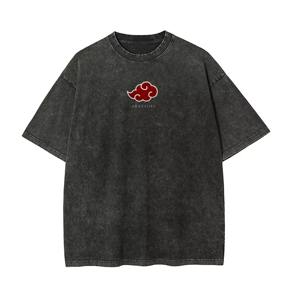 Футболка Naruto Itachi Uchiha  – обзор и цена Acid Wash Vintage Graphic T Shirt