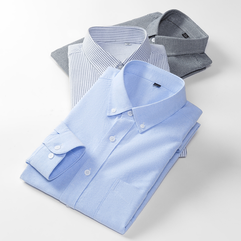 Новая весенняя мужская рубашка – обзор и цена Oxford Cotton Casual Shirt Business