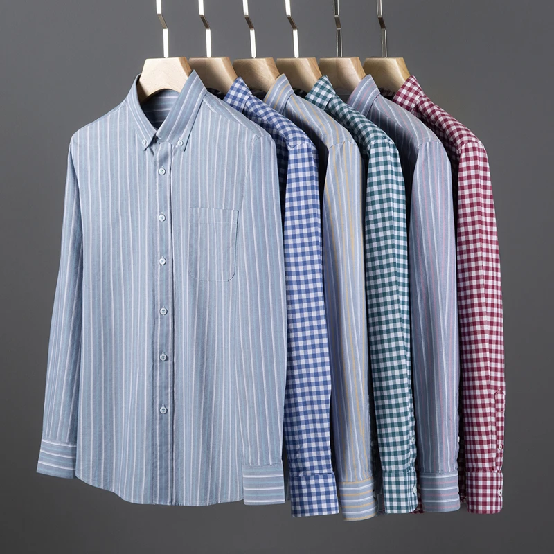 Мужская рубашка из 100% хлопка – обзор и цена Oxford Cotton Casual Shirt Business
